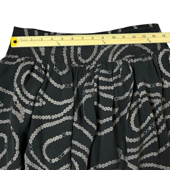 Banana Republic Black Silk Skirt Womens Size 4 Lined Mini Feminine Flowy Flirty - Picture 6 of 8